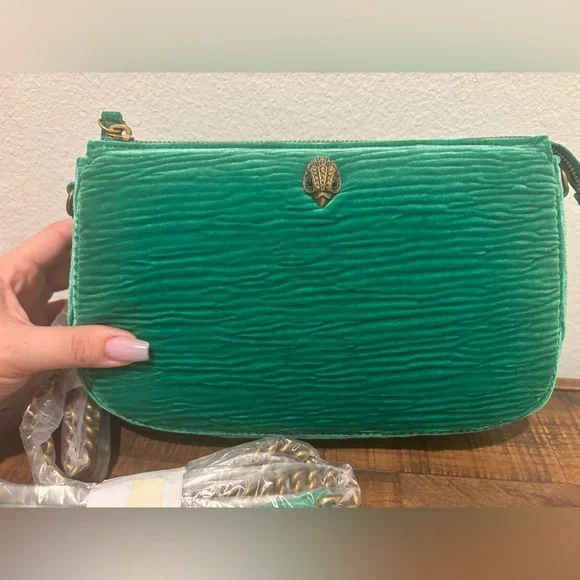 Kurt Geiger Green Crossbody Bag with Gold Hardware - Picture 2 of 4